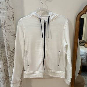 Peter Millar White Textured Hoodie